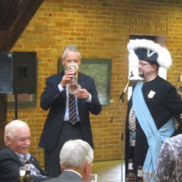 There is a bit of ceremonial beer drinking.