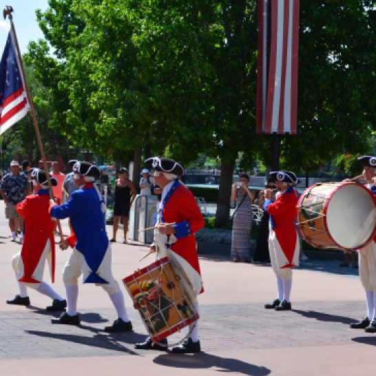 U.S. Fife and Drum Corps playing on a blazing hot day and it's not even summer yet!